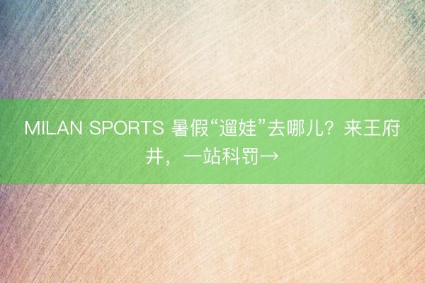 MILAN SPORTS 暑假“遛娃”去哪儿？来王府井，一站科罚→