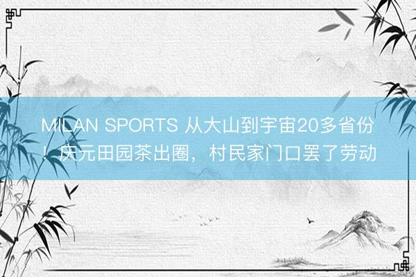 MILAN SPORTS 从大山到宇宙20多省份!庆元田园茶出圈,村民家门口罢了劳动