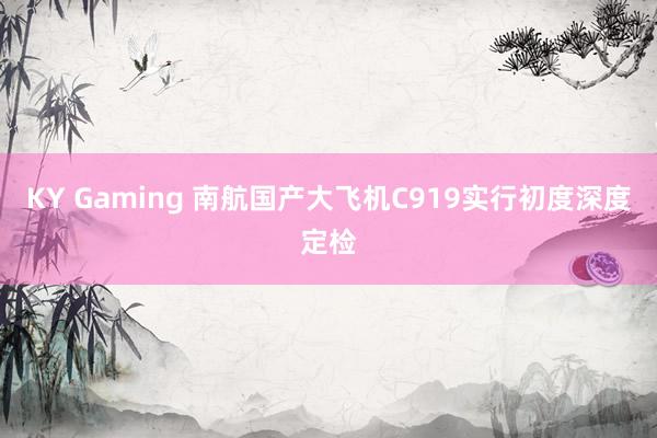 KY Gaming 南航国产大飞机C919实行初度深度定检