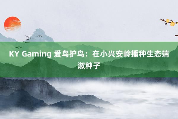 KY Gaming 爱鸟护鸟：在小兴安岭播种生态端淑种子