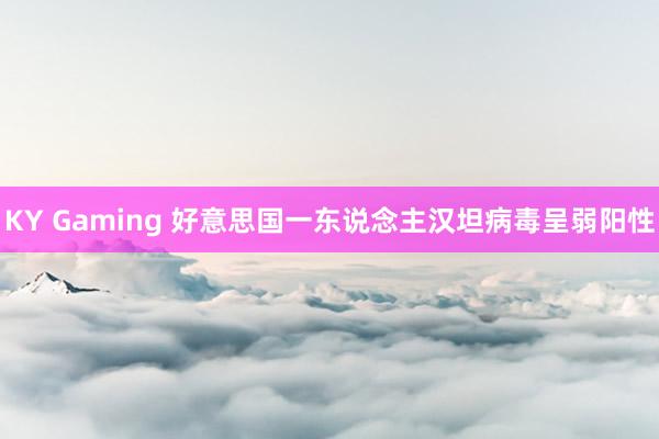 KY Gaming 好意思国一东说念主汉坦病毒呈弱阳性