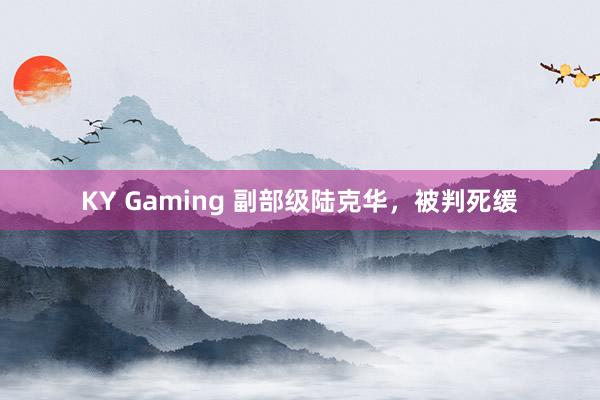 KY Gaming 副部级陆克华，被判死缓