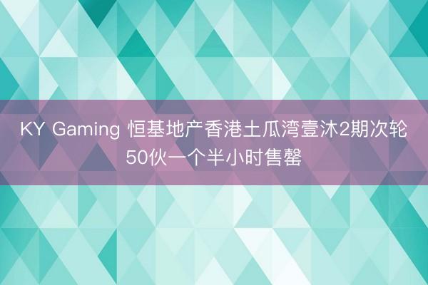 KY Gaming 恒基地产香港土瓜湾壹沐2期次轮50伙一个半小时售罄