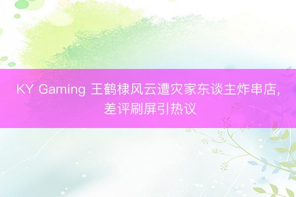 KY Gaming 王鹤棣风云遭灾家东谈主炸串店， 差评刷屏引热议