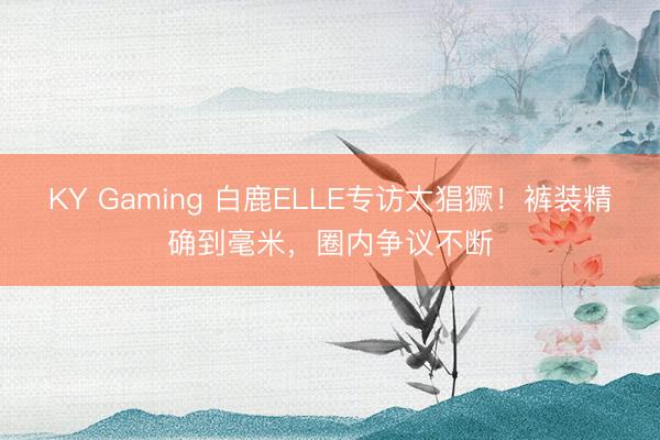 KY Gaming 白鹿ELLE专访太猖獗！裤装精确到毫米，圈内争议不断